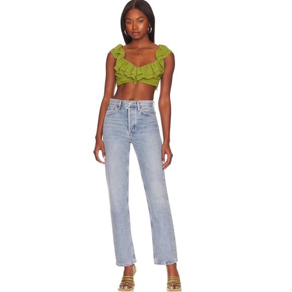 Lovers and Friends Caputo Crop Top in Grassfed Green NWOT Size Small - Picture 2 of 4